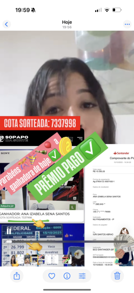 GANHADOR: ANA IZABELA SENA SANTOS